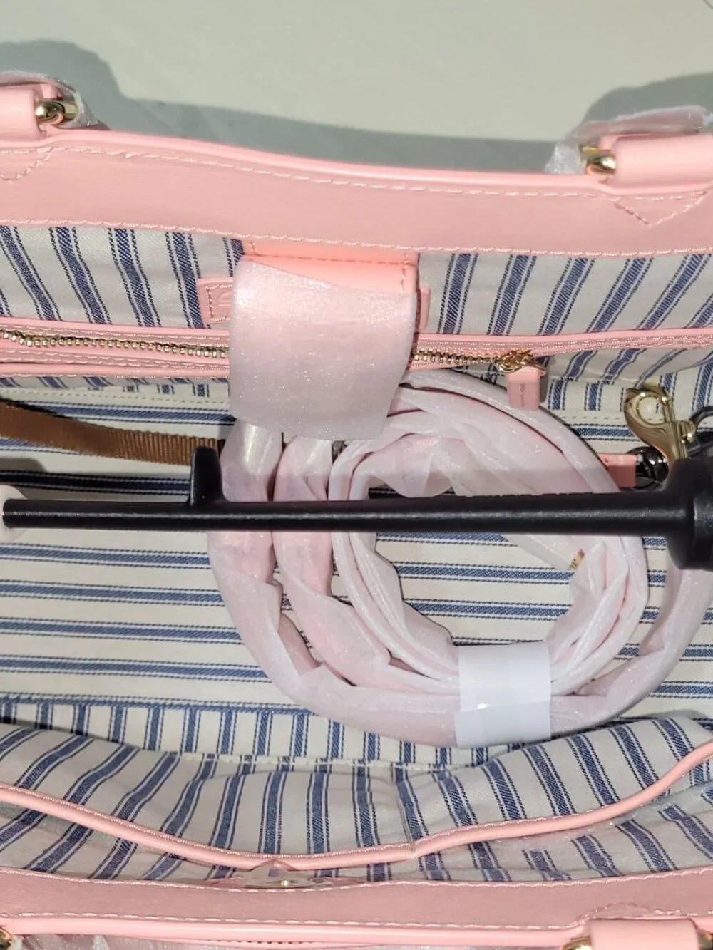 Dooney & Bourke  Pink (Bubble Gum) Saffiano Leather Satchel  [Item #HL13]